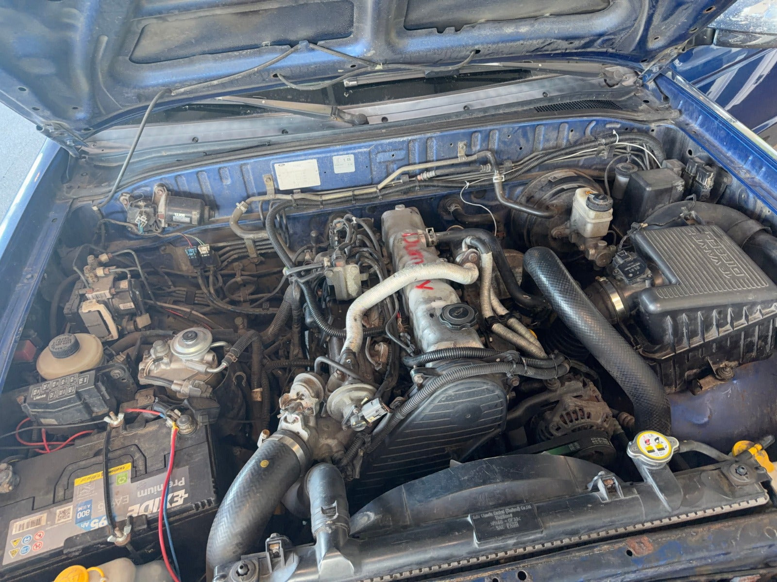 Blå Ford Ranger fra 2005