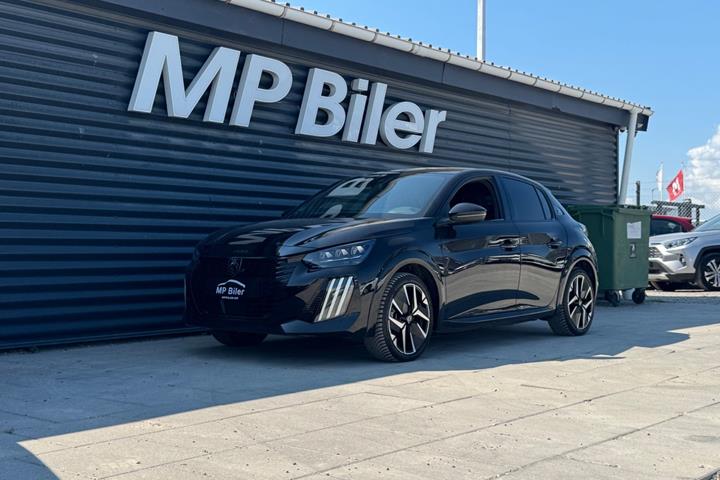 Sort Peugeot e-208 fra 2024