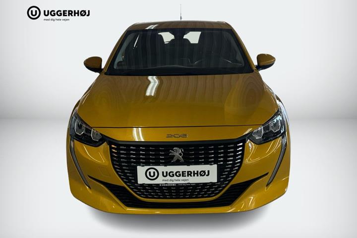 Gul Peugeot 208 fra 2021