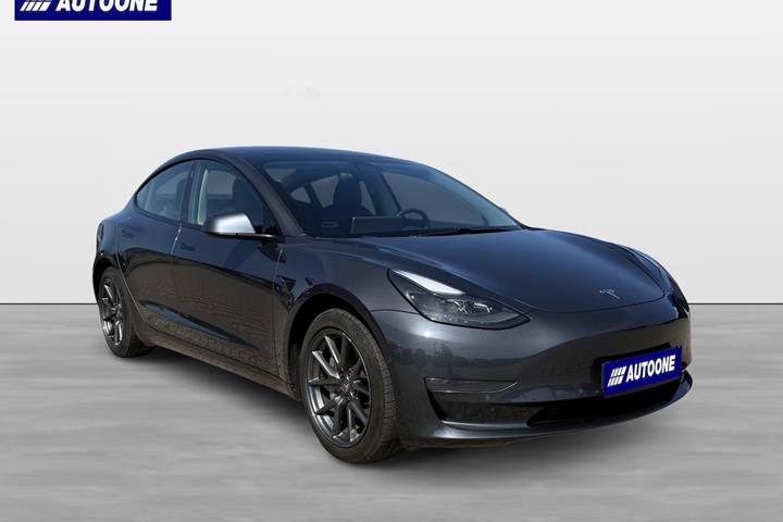 Grå Tesla Model 3 fra 2021