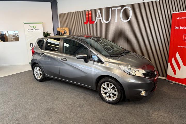 Sølv Nissan Note fra 2016