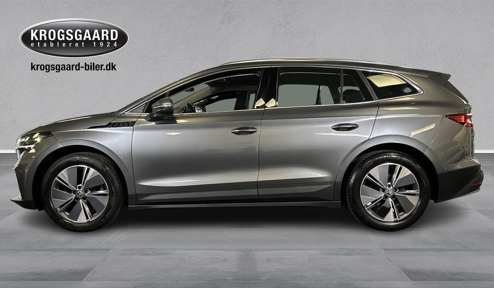 Grå Skoda Enyaq fra 2022