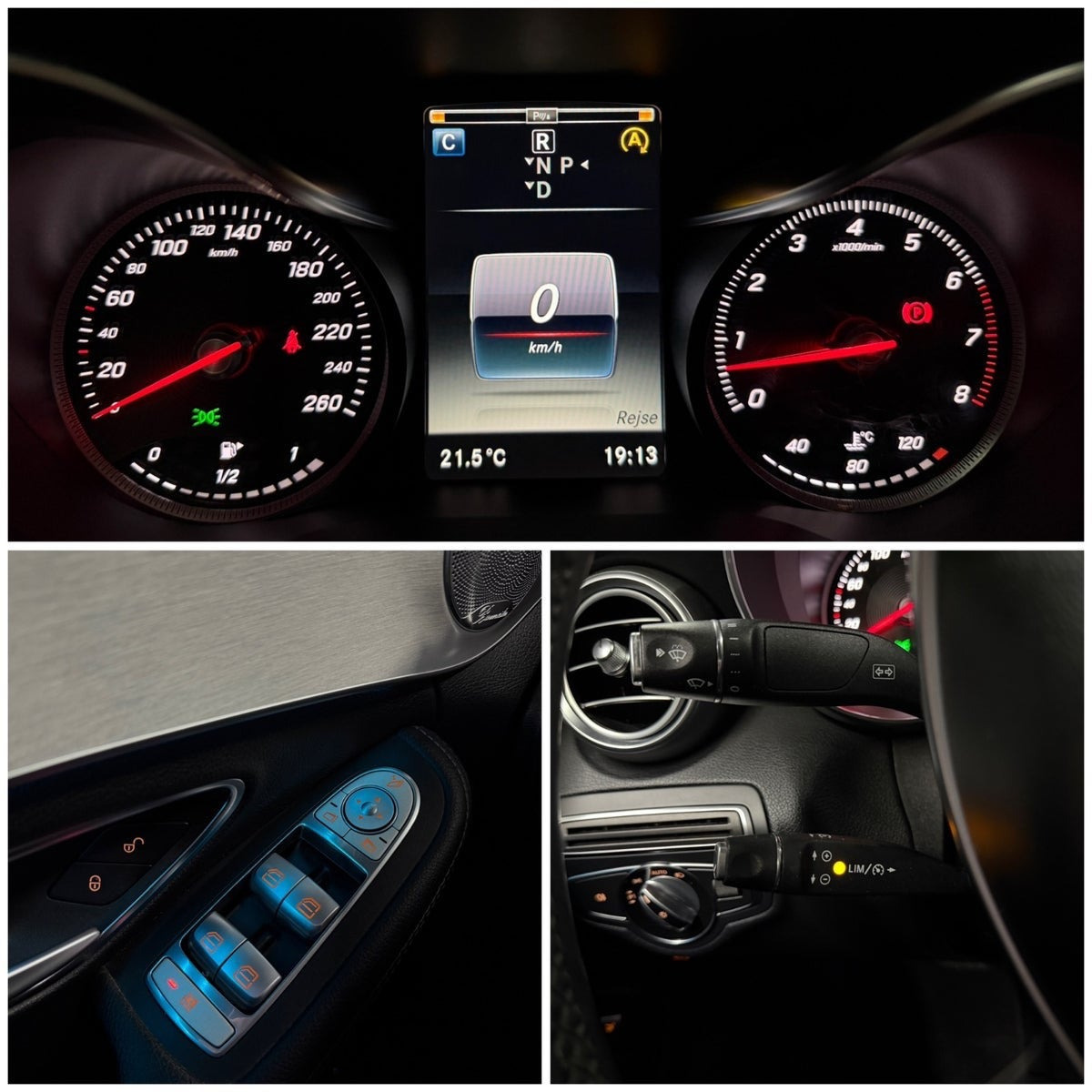 Grå Mercedes C180 fra 2014