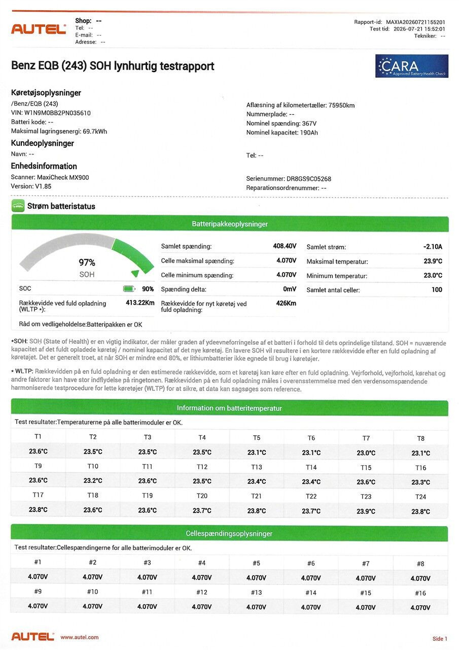Sort Mercedes EQB250 fra 2023