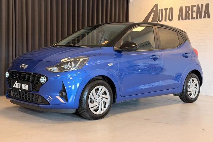 Blå Hyundai i10 fra 2020