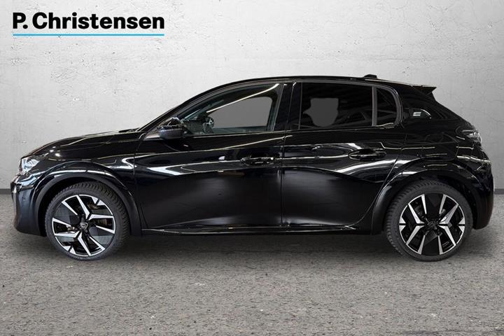 Sort Peugeot e-208 fra 2024