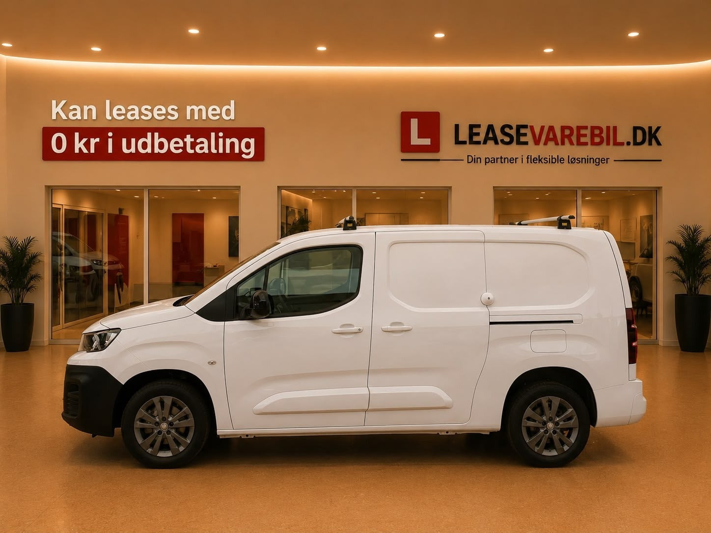 Hvid Peugeot Partner fra 2023
