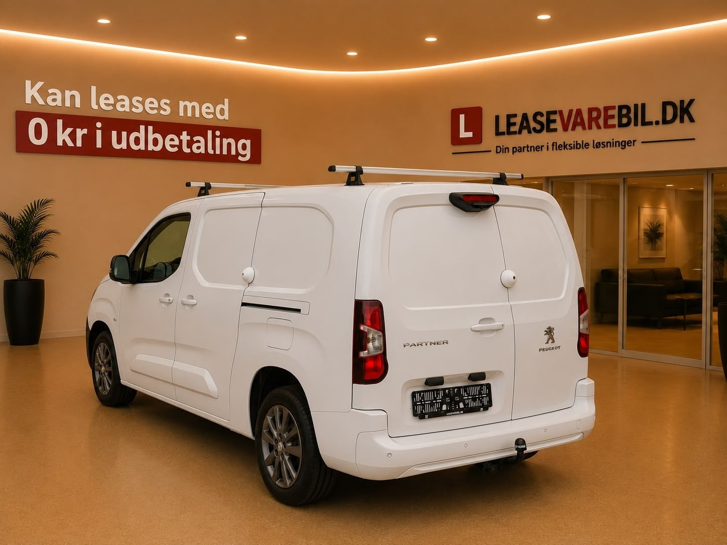 Hvid Peugeot Partner fra 2023