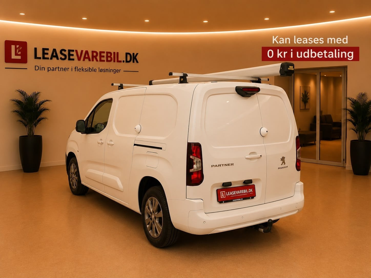 Hvid Peugeot Partner fra 2023