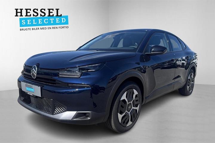 Blå Citroën ë-C4 X fra 2025 set udefra