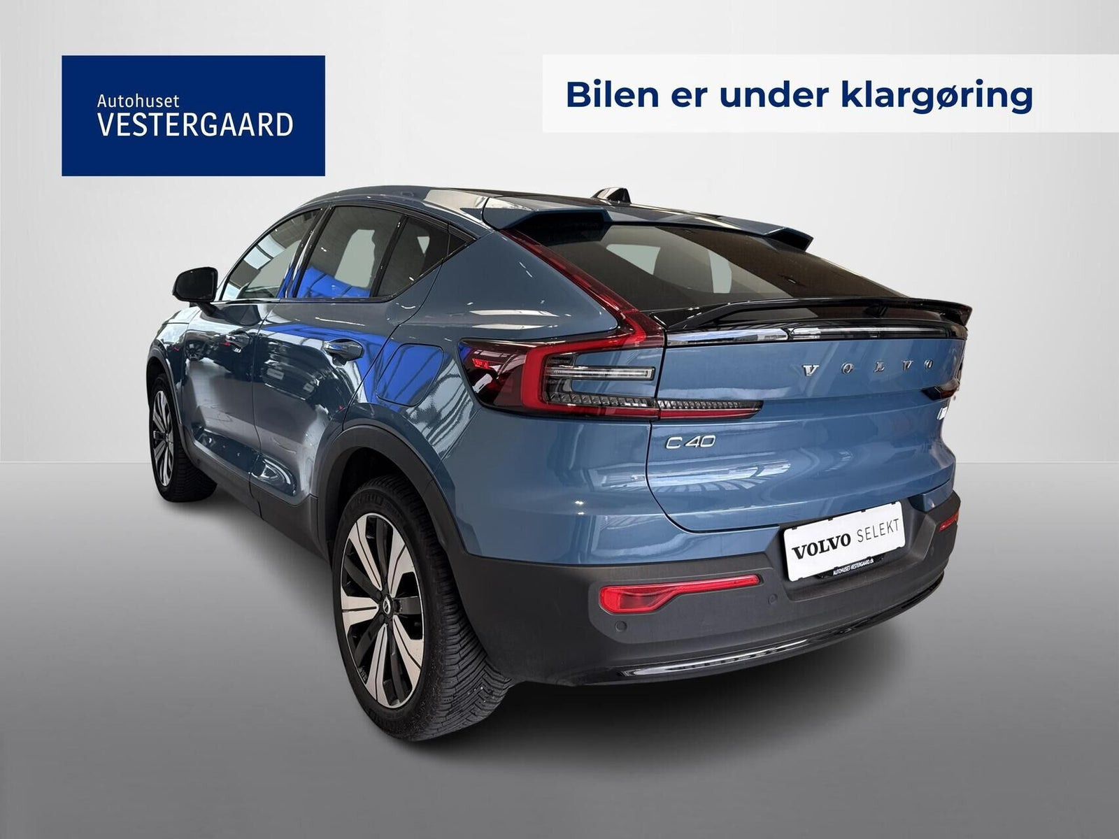 Blå Volvo C40 fra 2023