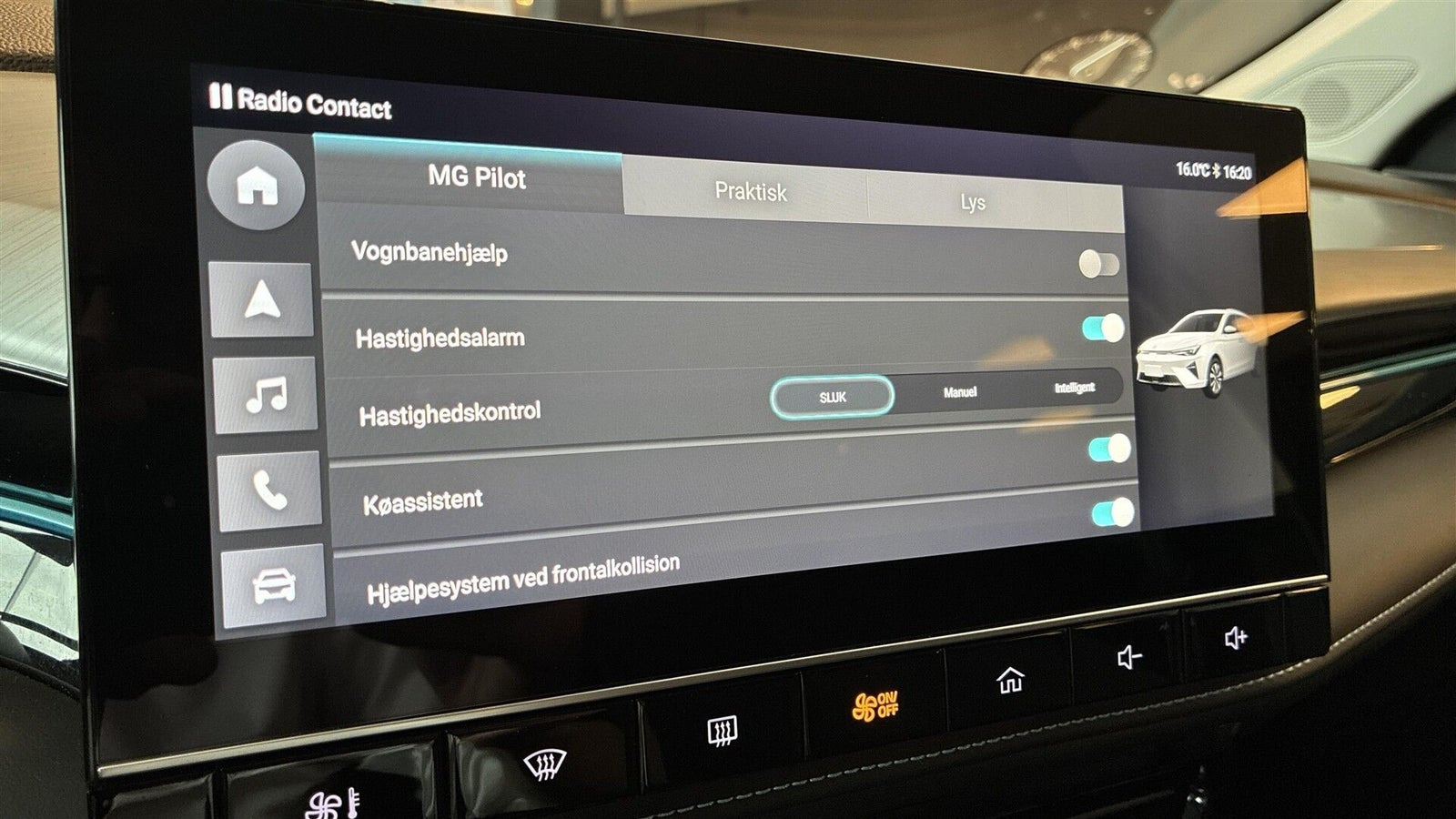 Sort MG MG5 fra 2024