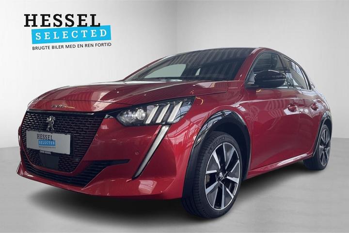 Rød Peugeot e-208 fra 2020