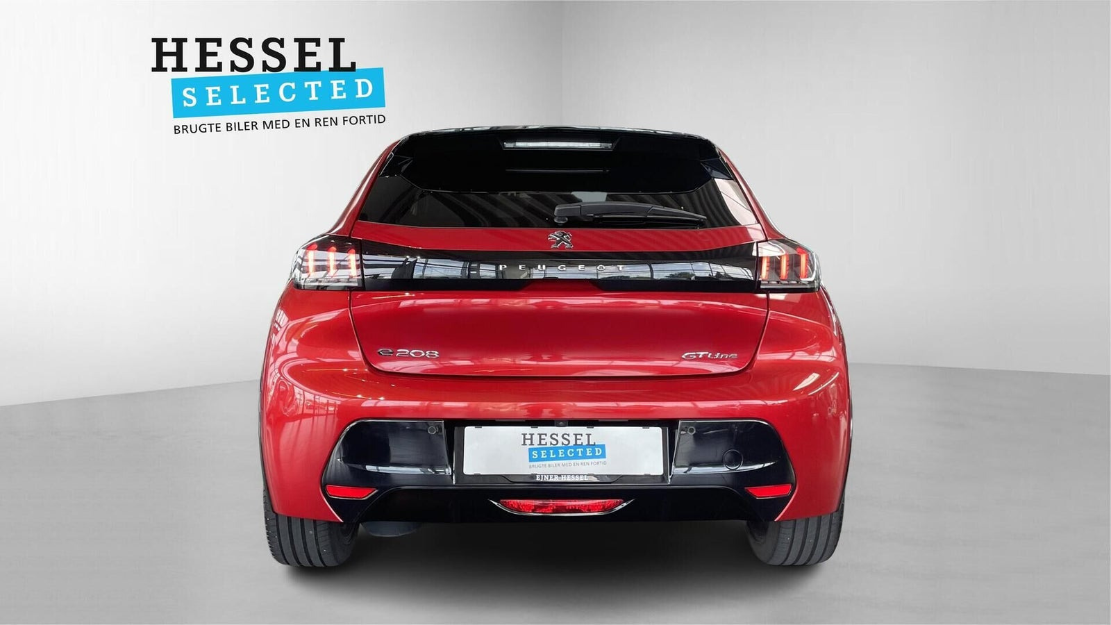 Rød Peugeot e-208 fra 2020