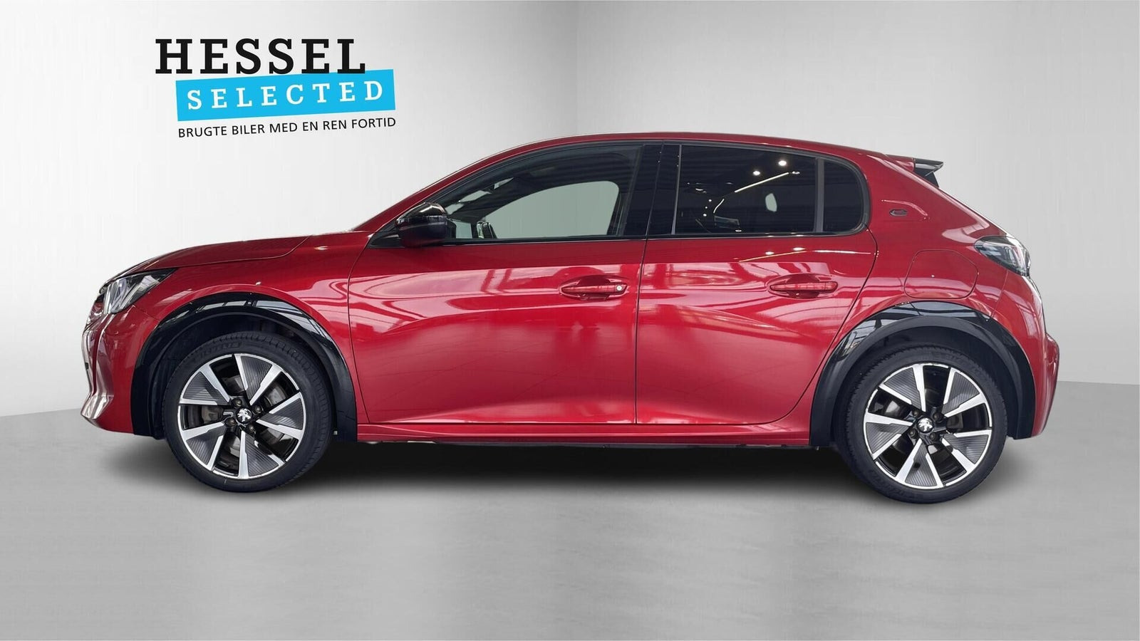 Rød Peugeot e-208 fra 2020