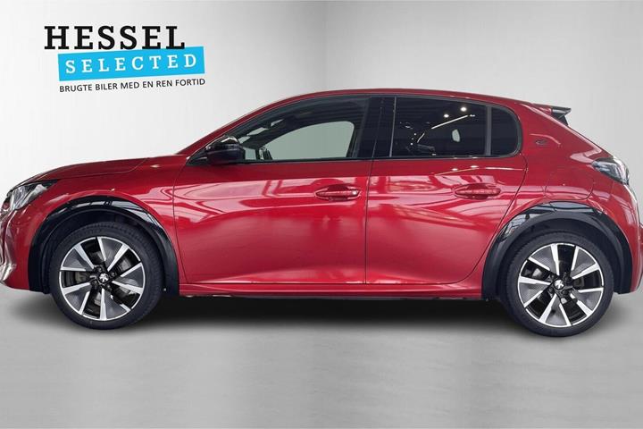 Rød Peugeot e-208 fra 2020