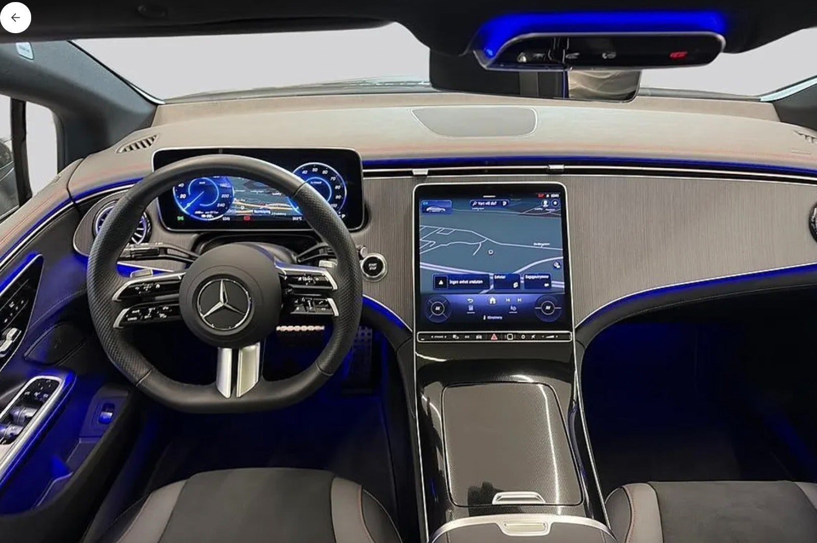 Sort Mercedes EQE350 fra 2025