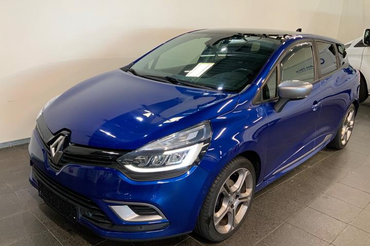 Blå Renault Clio IV fra 2017 set udefra