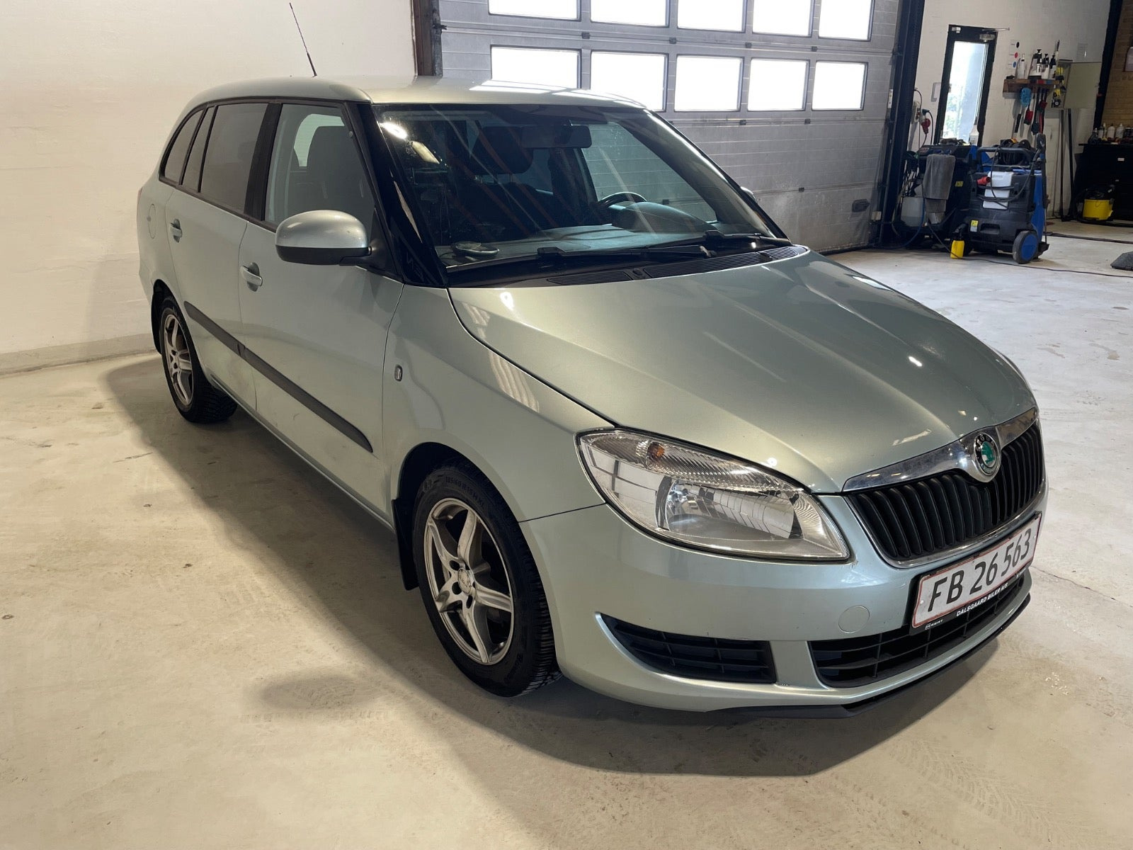 Grøn Skoda Fabia fra 2011