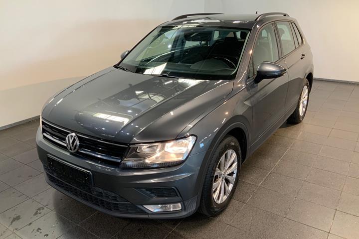 Grå VW Tiguan fra 2017 set udefra