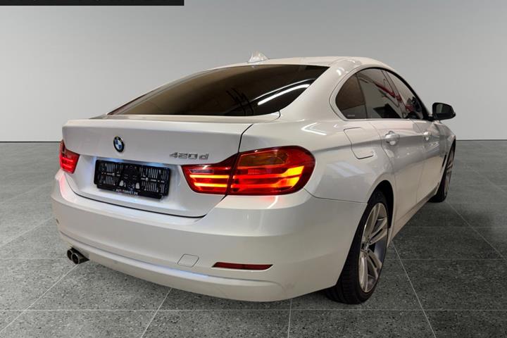 Hvid BMW 420d fra 2017