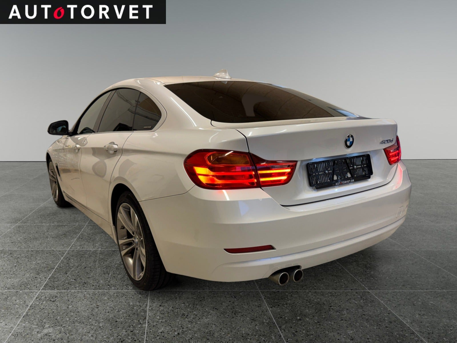 Hvid BMW 420d fra 2017