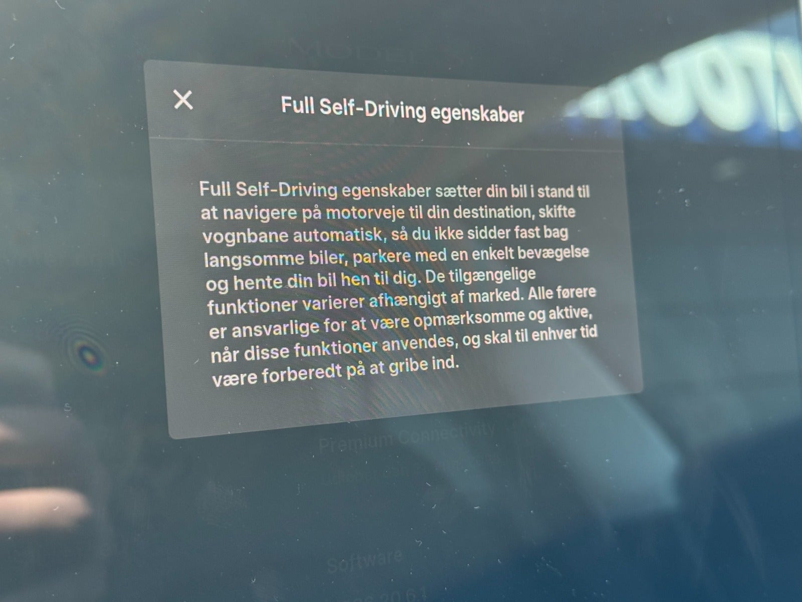 Blå Tesla Model 3 fra 2019