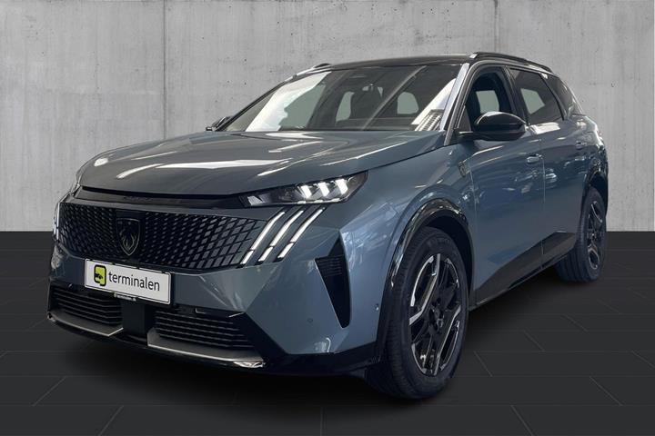 Blå Peugeot e-5008 fra 2025