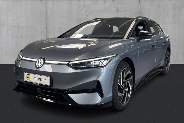 Blå VW ID.7 fra 2026 set udefra