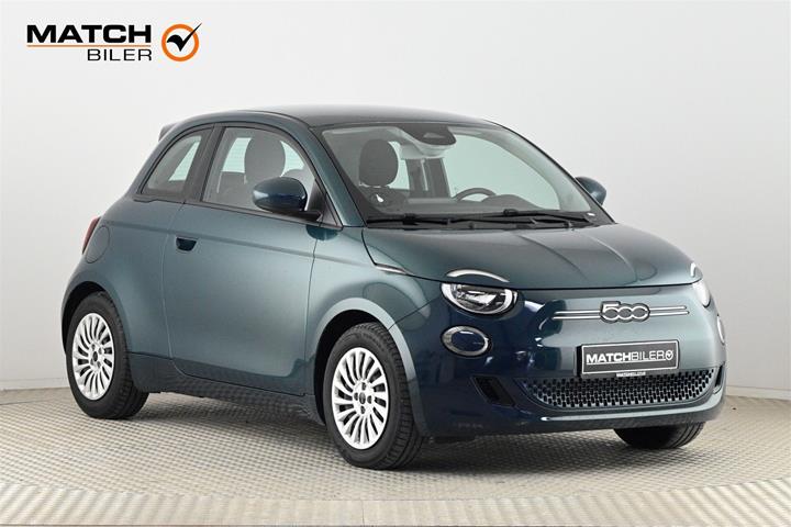Grøn Fiat 500e fra 2023