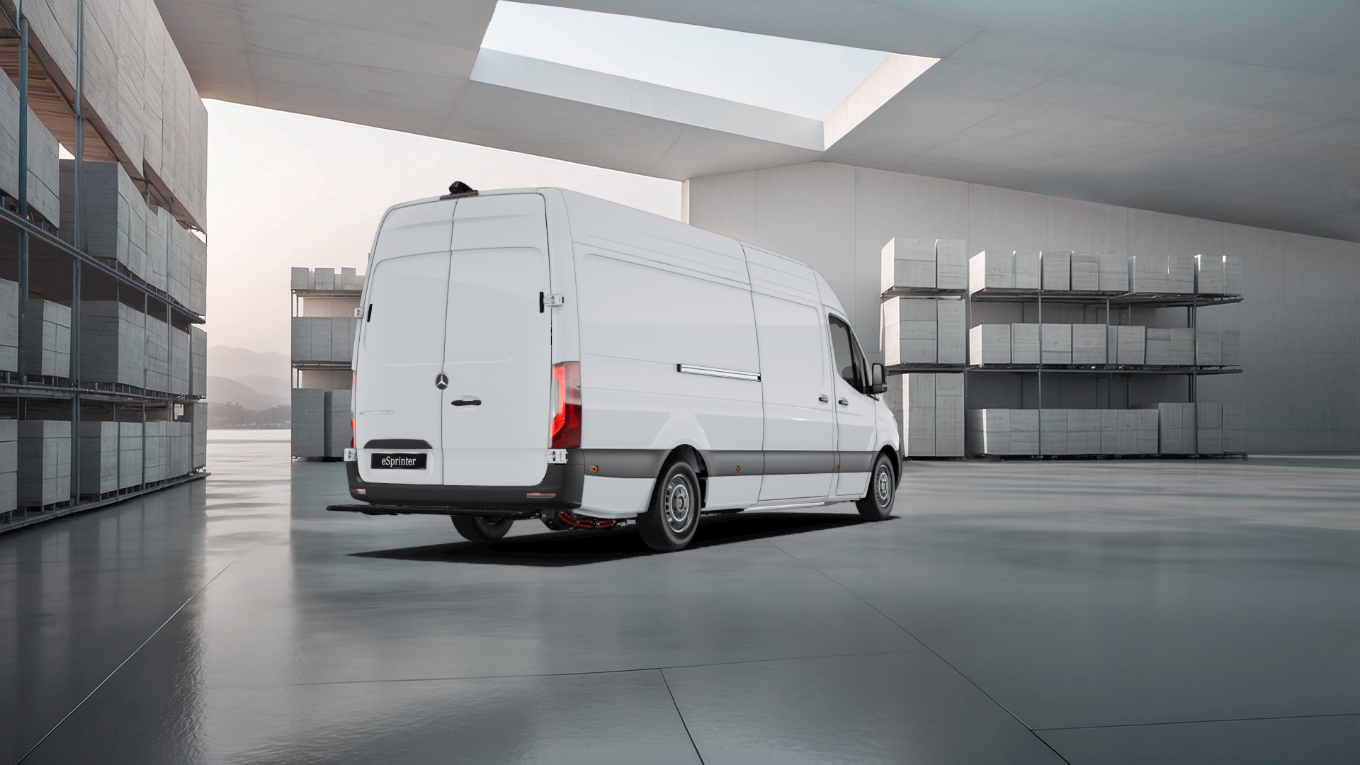 Hvid Mercedes eSprinter fra 2026