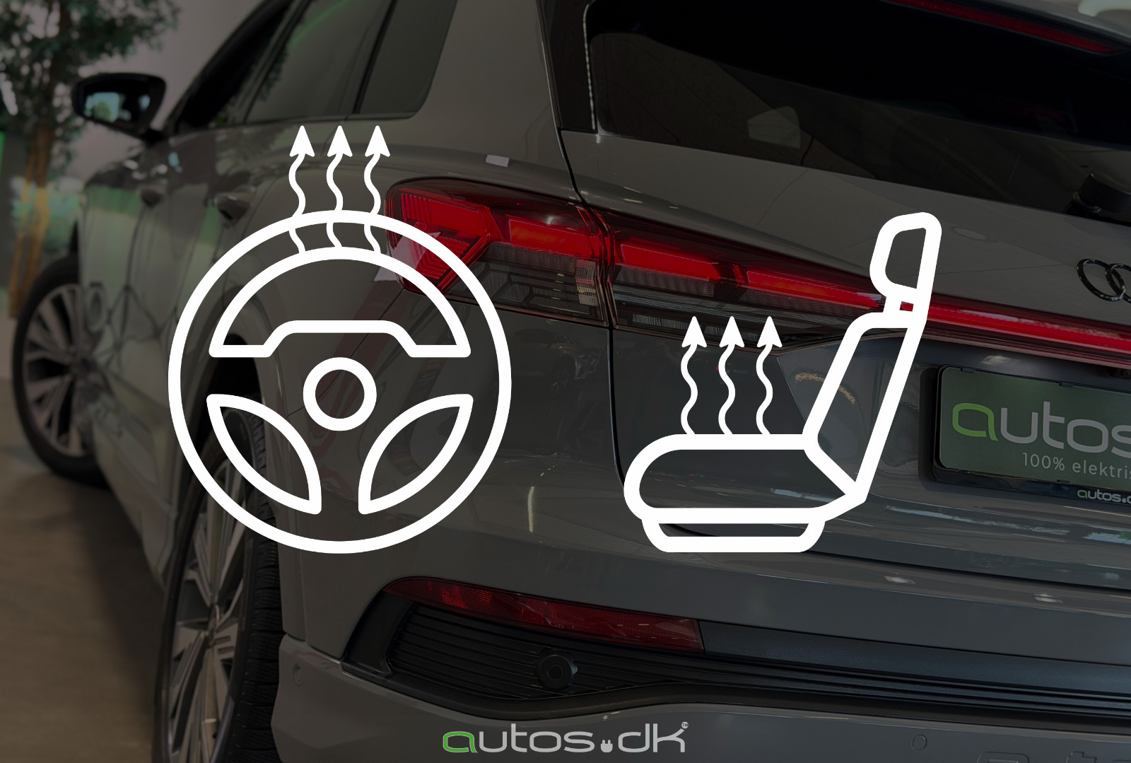 Grå Audi Q4 e-tron fra 2023