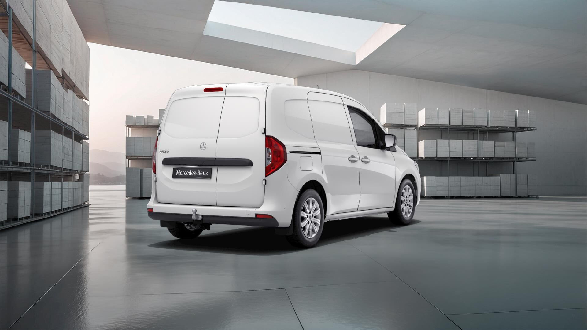 Hvid Mercedes Citan fra 2026 set udefra