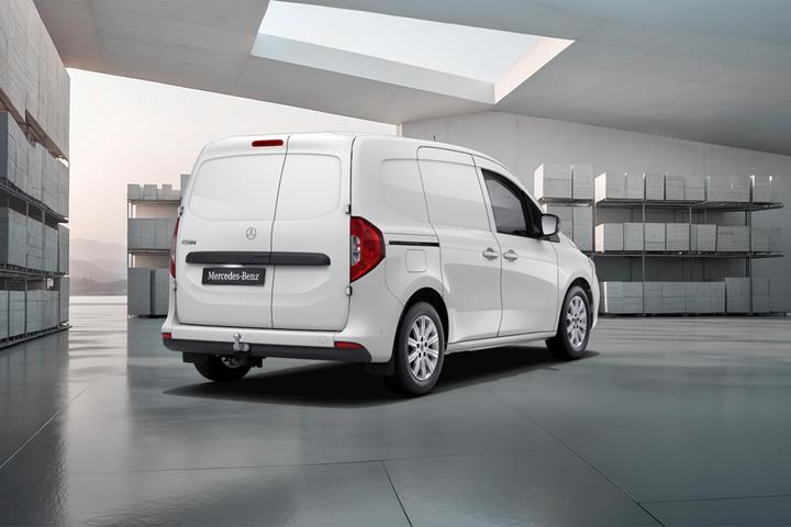 Hvid Mercedes Citan fra 2026 set udefra