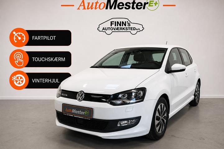 Hvid VW Polo fra 2016 set udefra
