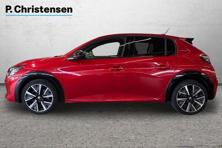 Rød Peugeot 208 fra 2020
