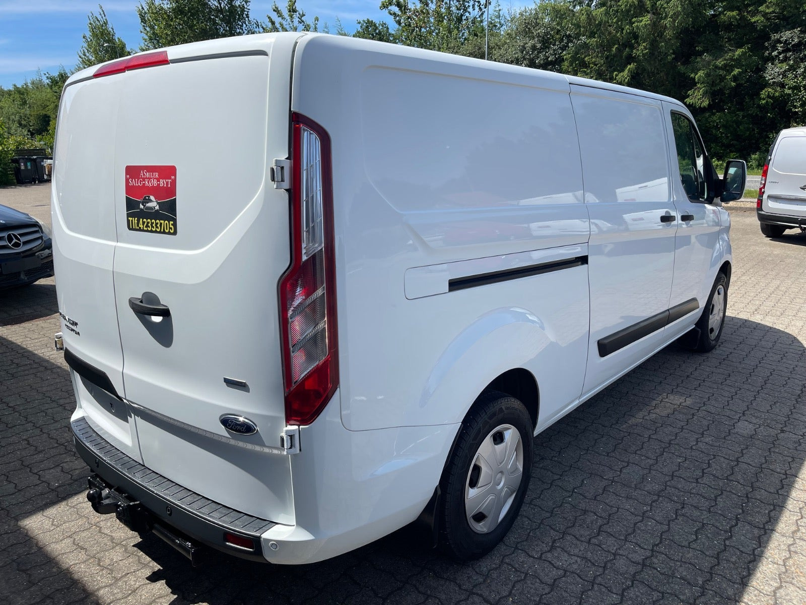 Hvid Ford Transit Custom 300 L2 fra 2018