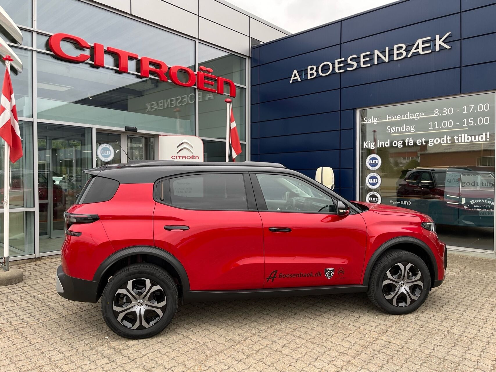 Rød Citroën e-C3 Aircross fra 2026