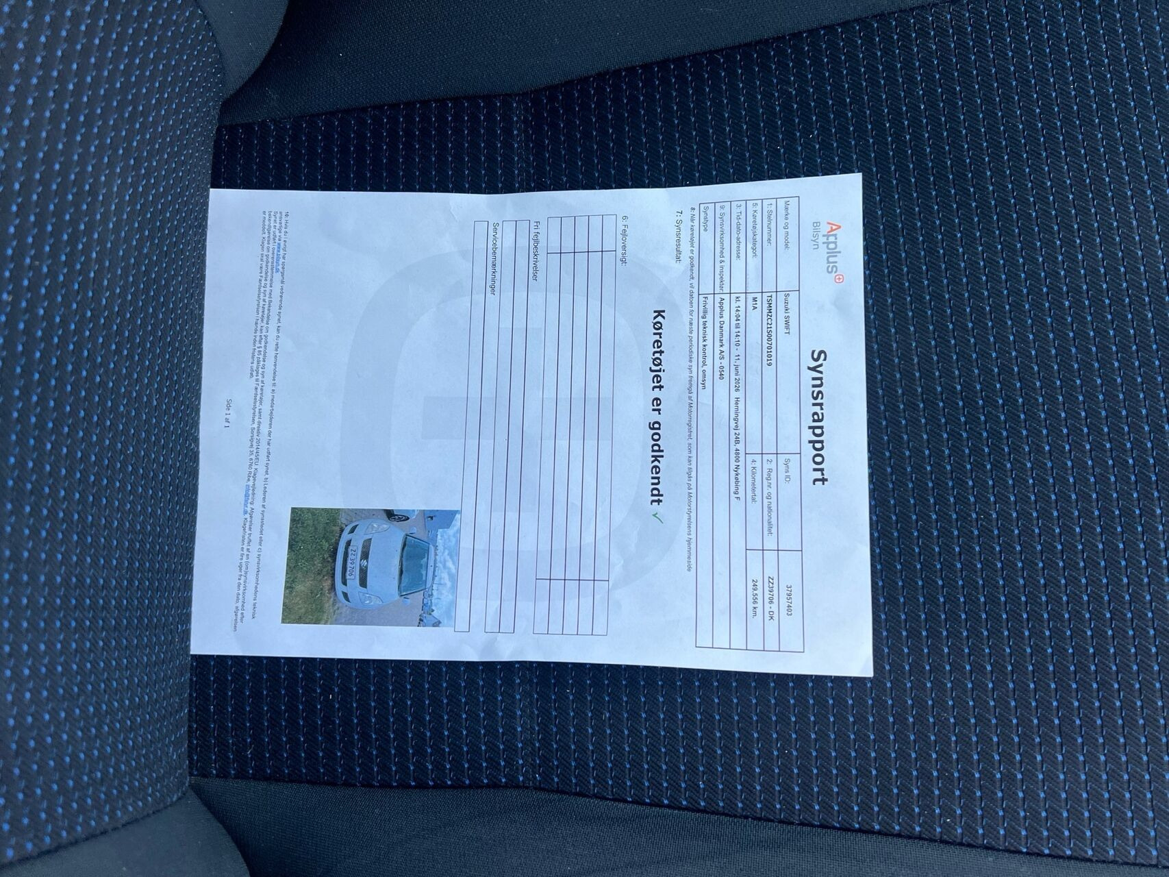 Hvid Suzuki Swift fra 2009