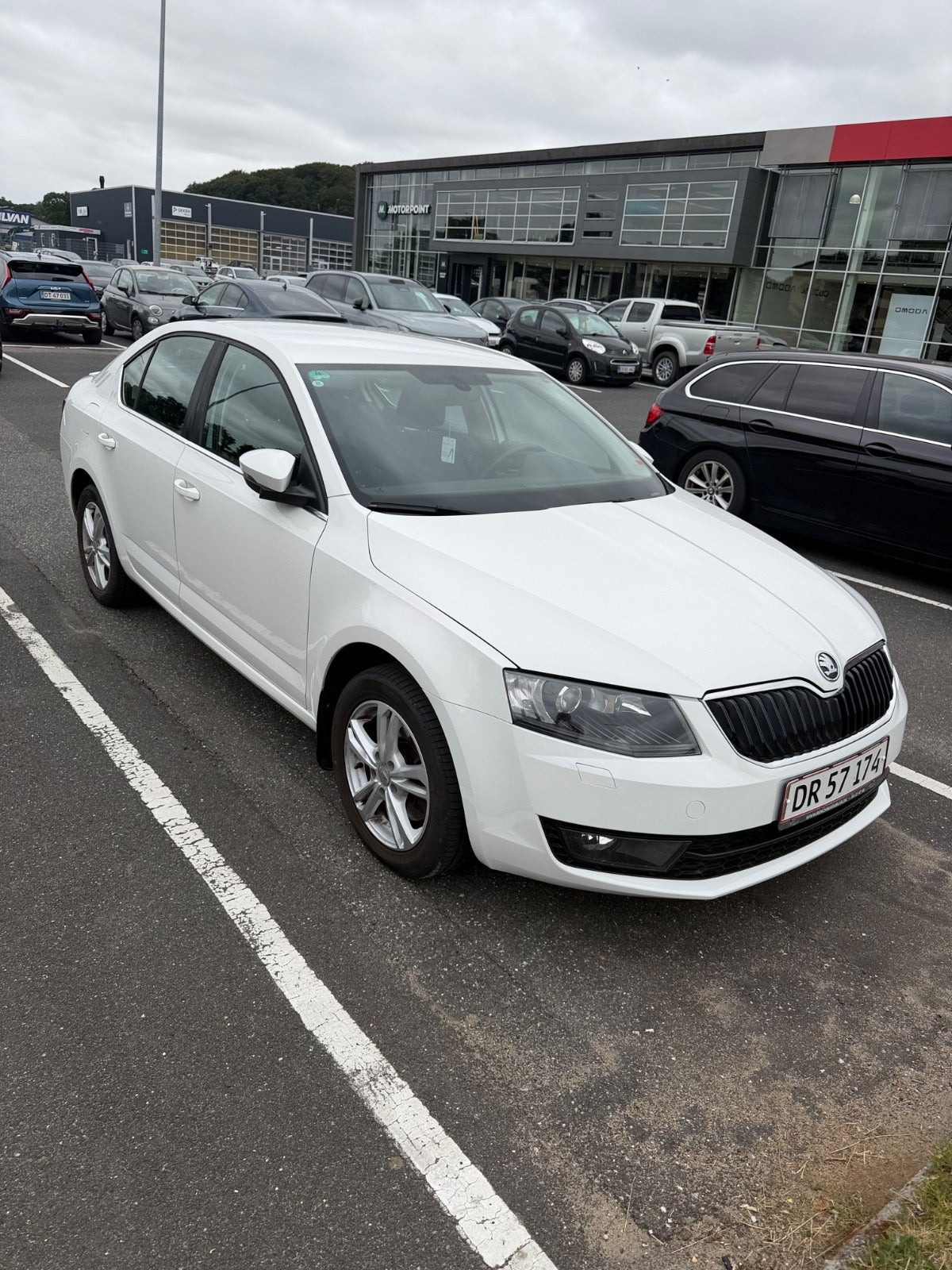 Hvid Skoda Octavia fra 2013
