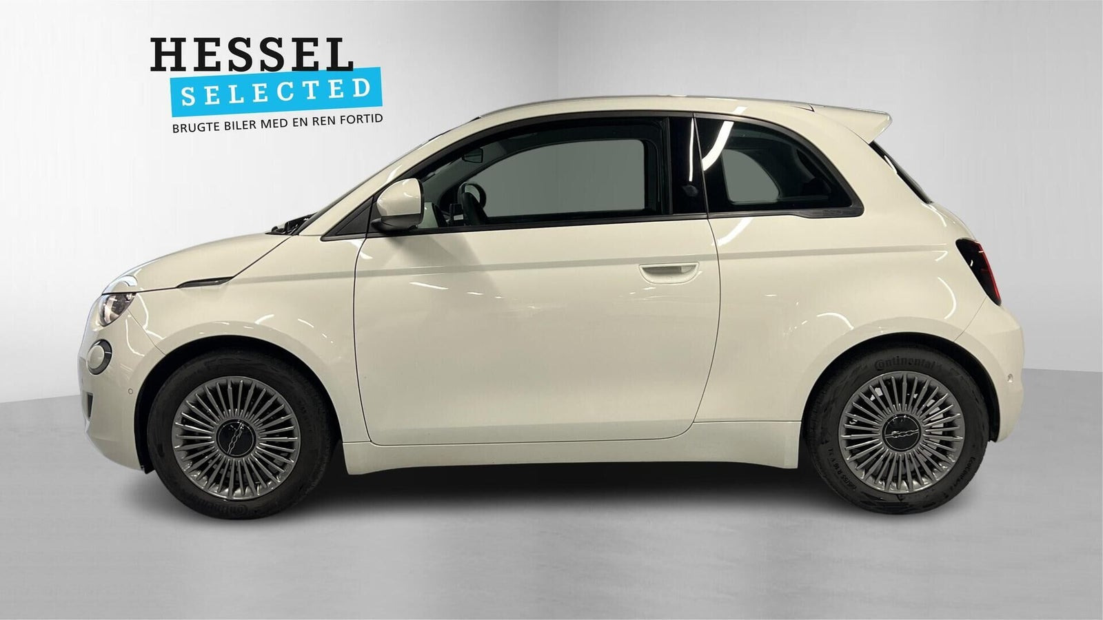 Hvid Fiat 500e fra 2024