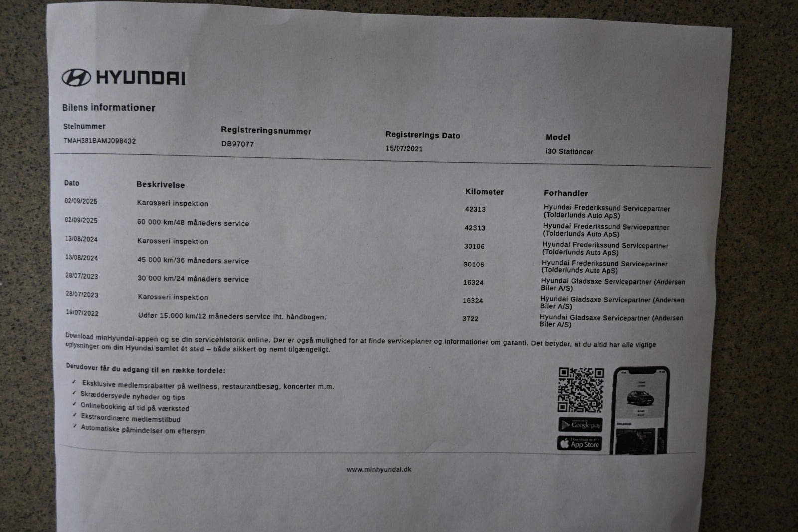 Rød Hyundai i30 fra 2021