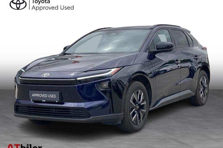 Blå Toyota BZ4X fra 2025