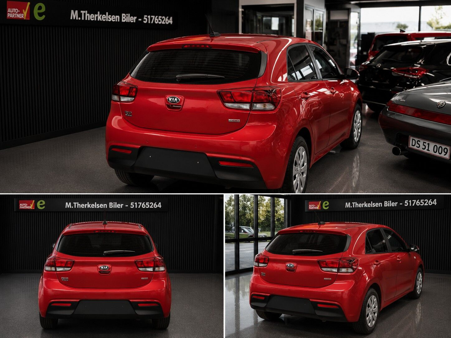 Rød Kia Rio fra 2017