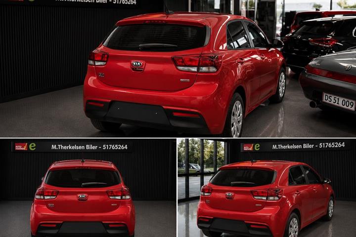Rød Kia Rio fra 2017