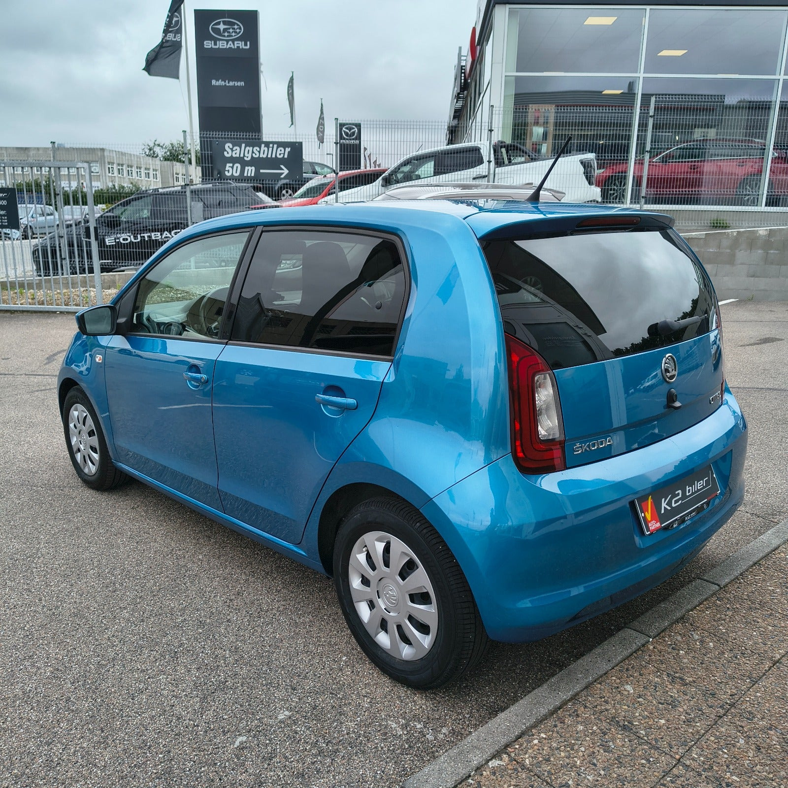 Blå Skoda Citigo fra 2018