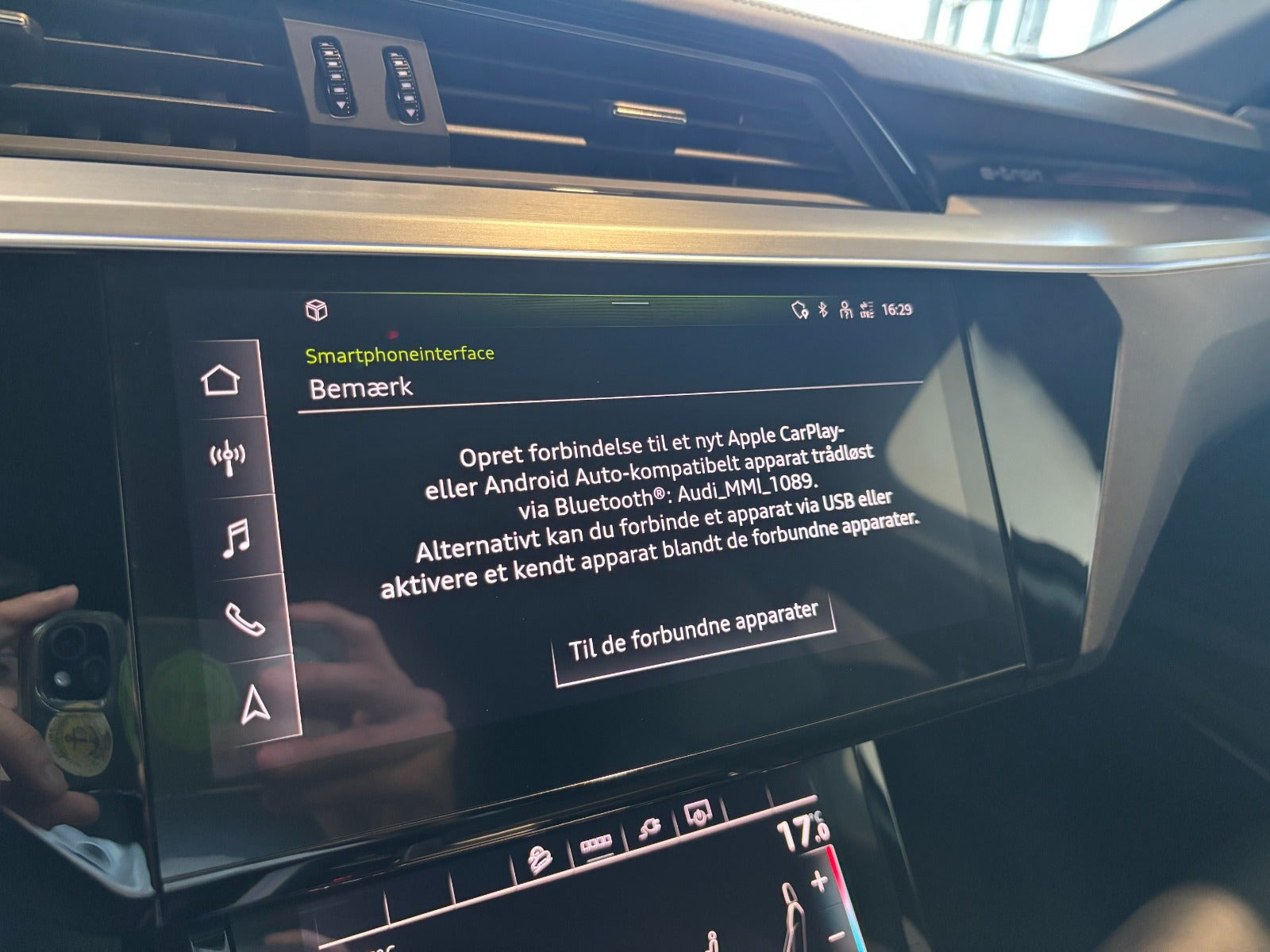 Sort Audi e-tron S fra 2023