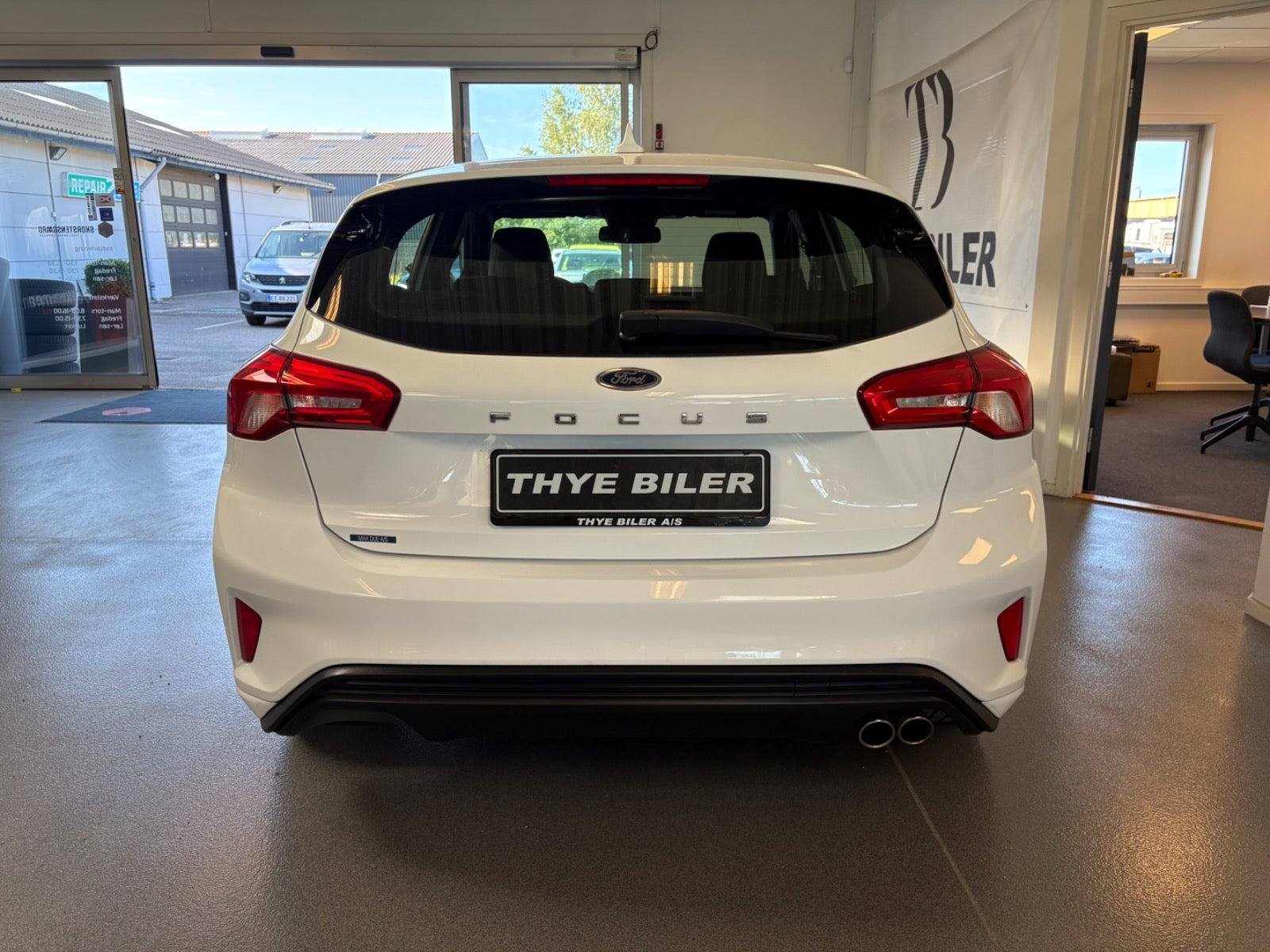 Hvid Ford Focus fra 2019