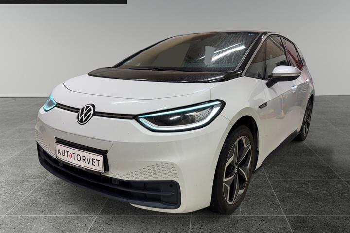 Hvid VW ID.3 fra 2020 set udefra