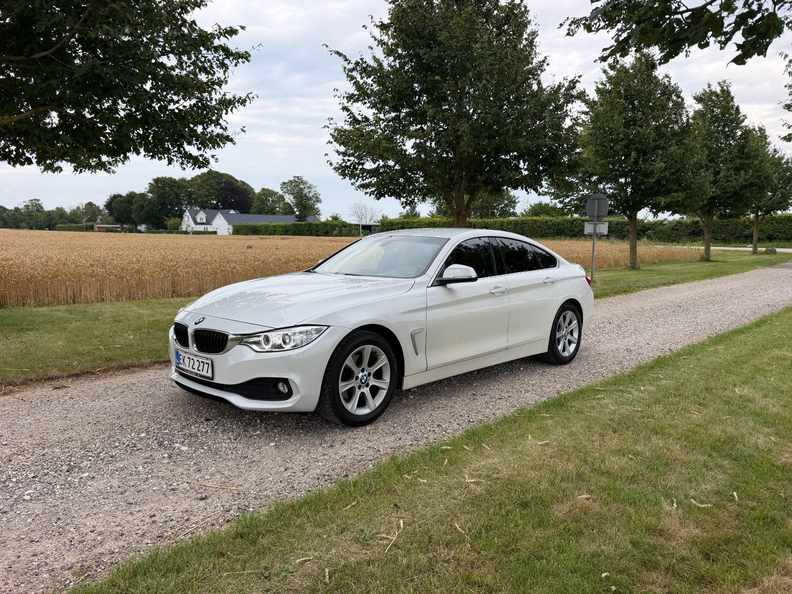 Hvid BMW 420d fra 2017